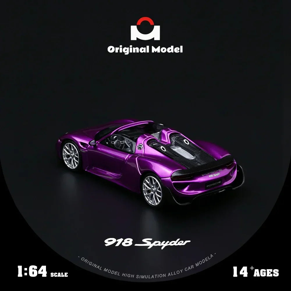 Premium scale diecast model car – *PRE-ORDER* 918 Spyder Midnight, 1:64 Scale (Purple) Collectible