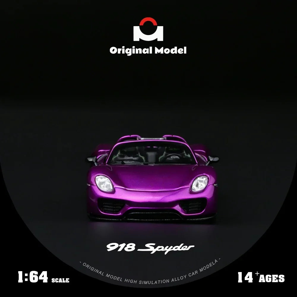 Premium scale diecast model car – *PRE-ORDER* 918 Spyder Midnight, 1:64 Scale (Purple) Collectible