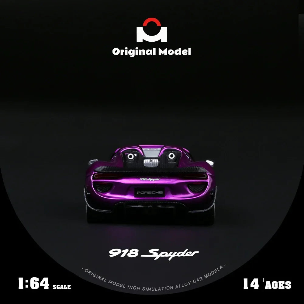 Premium scale diecast model car – *PRE-ORDER* 918 Spyder Midnight, 1:64 Scale (Purple) Collectible