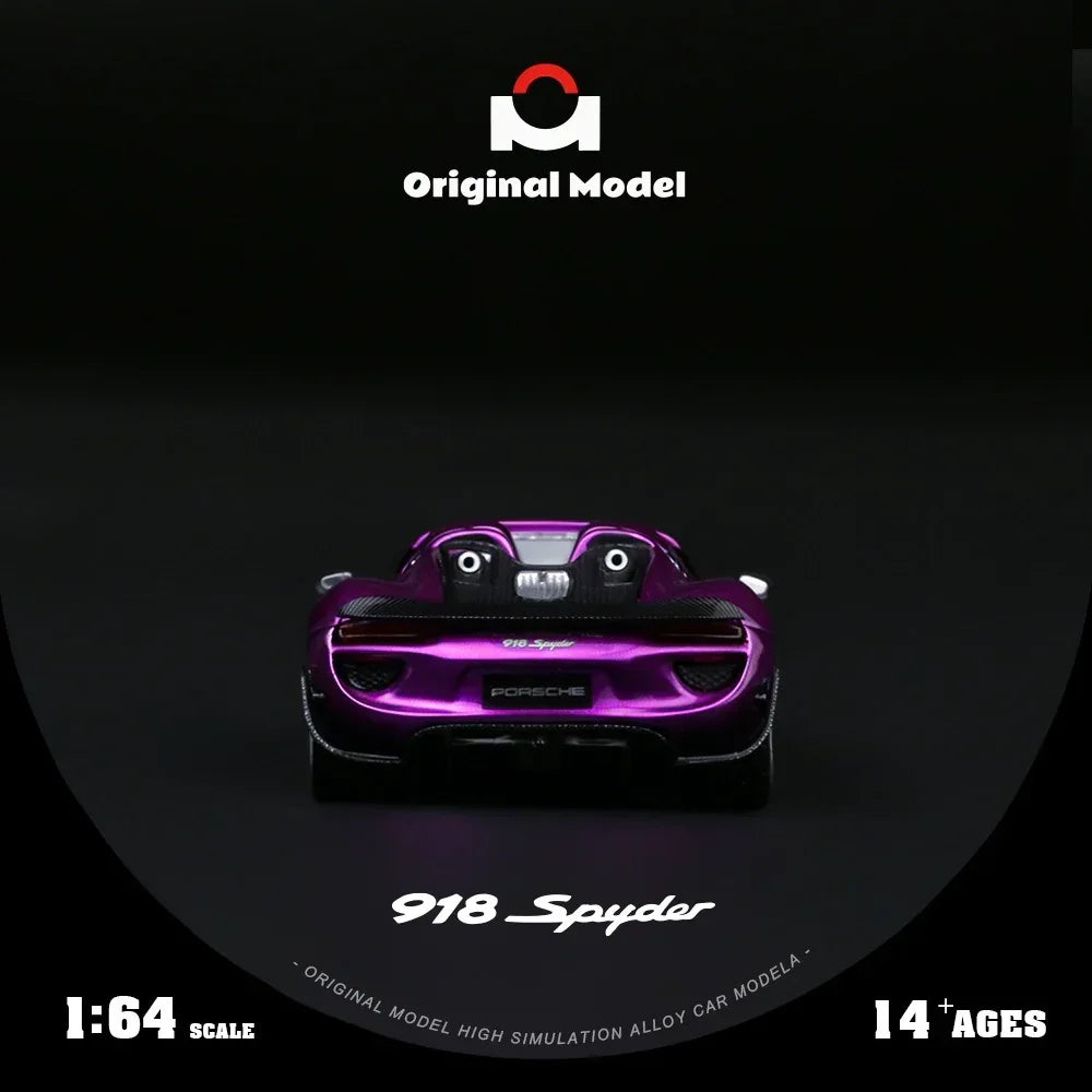 Premium scale diecast model car – *PRE-ORDER* 918 Spyder Midnight, 1:64 Scale (Purple) Collectible
