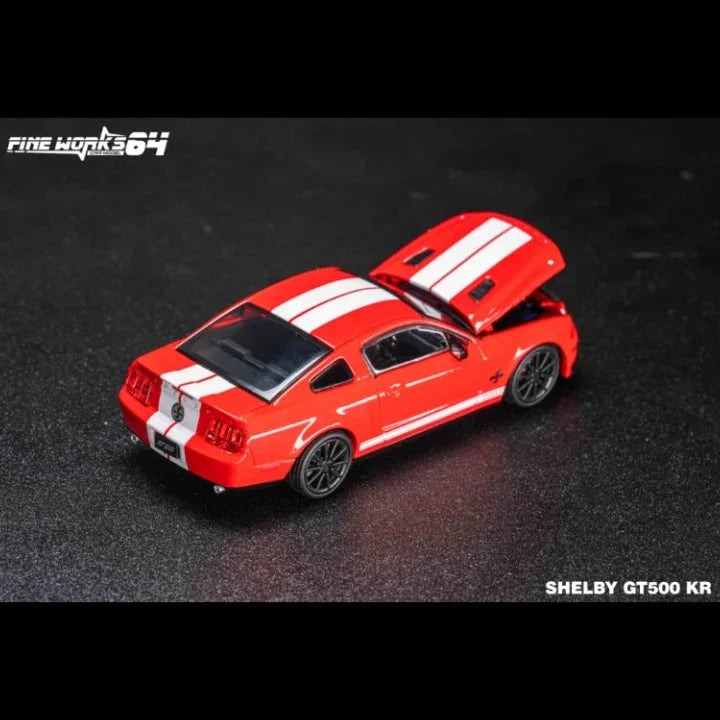 *PRE-ORDER* Ford GT500 KR (2008) Pearl White (Limited to 999pcs), 1:64 Scale (Red)