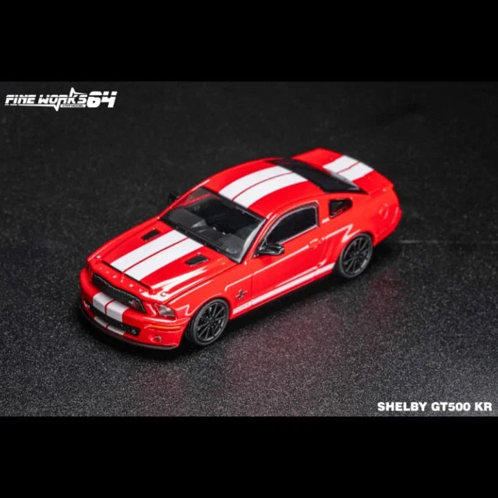 *PRE-ORDER* Ford GT500 KR (2008) Pearl White (Limited to 999pcs), 1:64 Scale (Red)