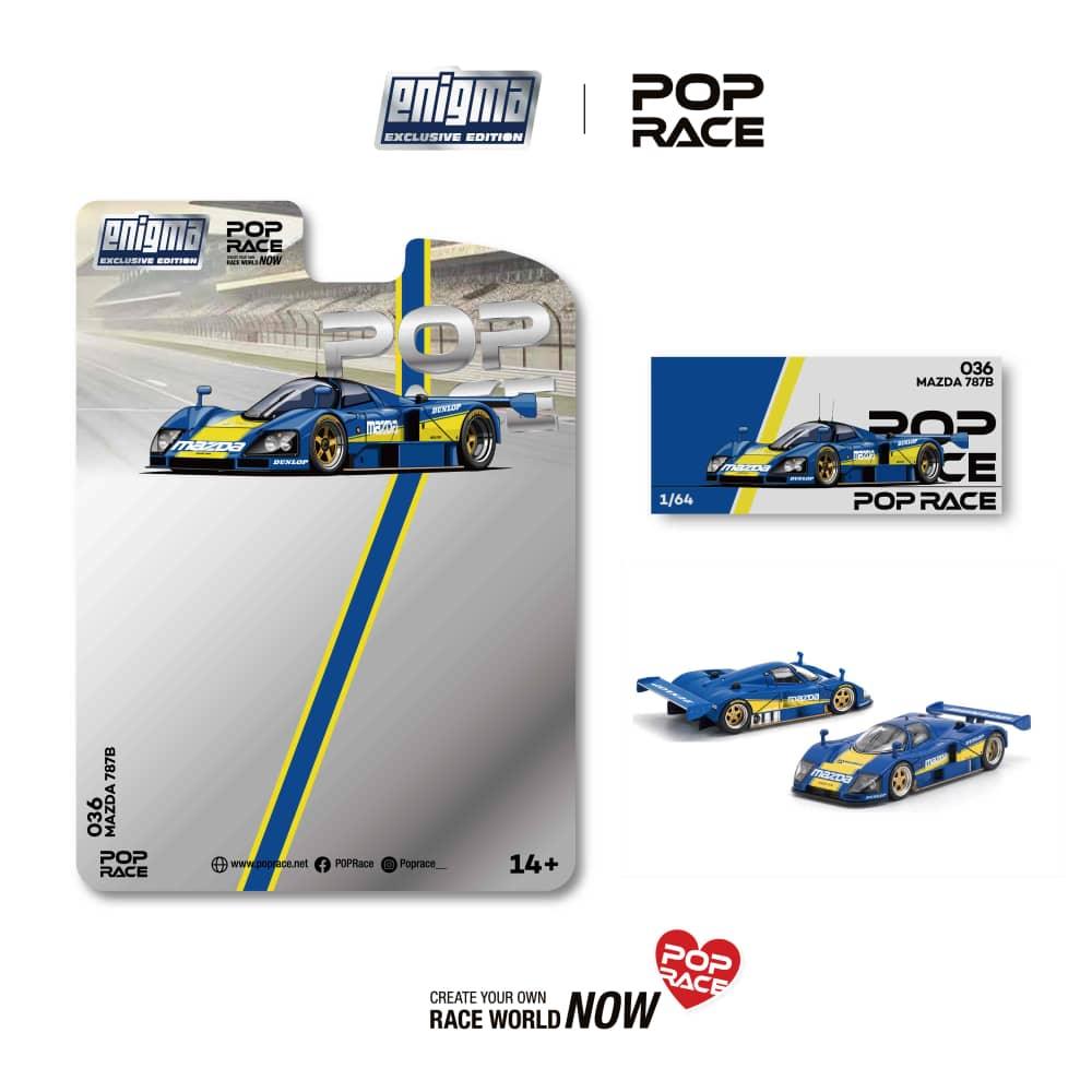 *PRE-ORDER* Mazda 787B (1991) Racing Blue Yellow Livery (Chance of Chase Car), 1:64 Scale