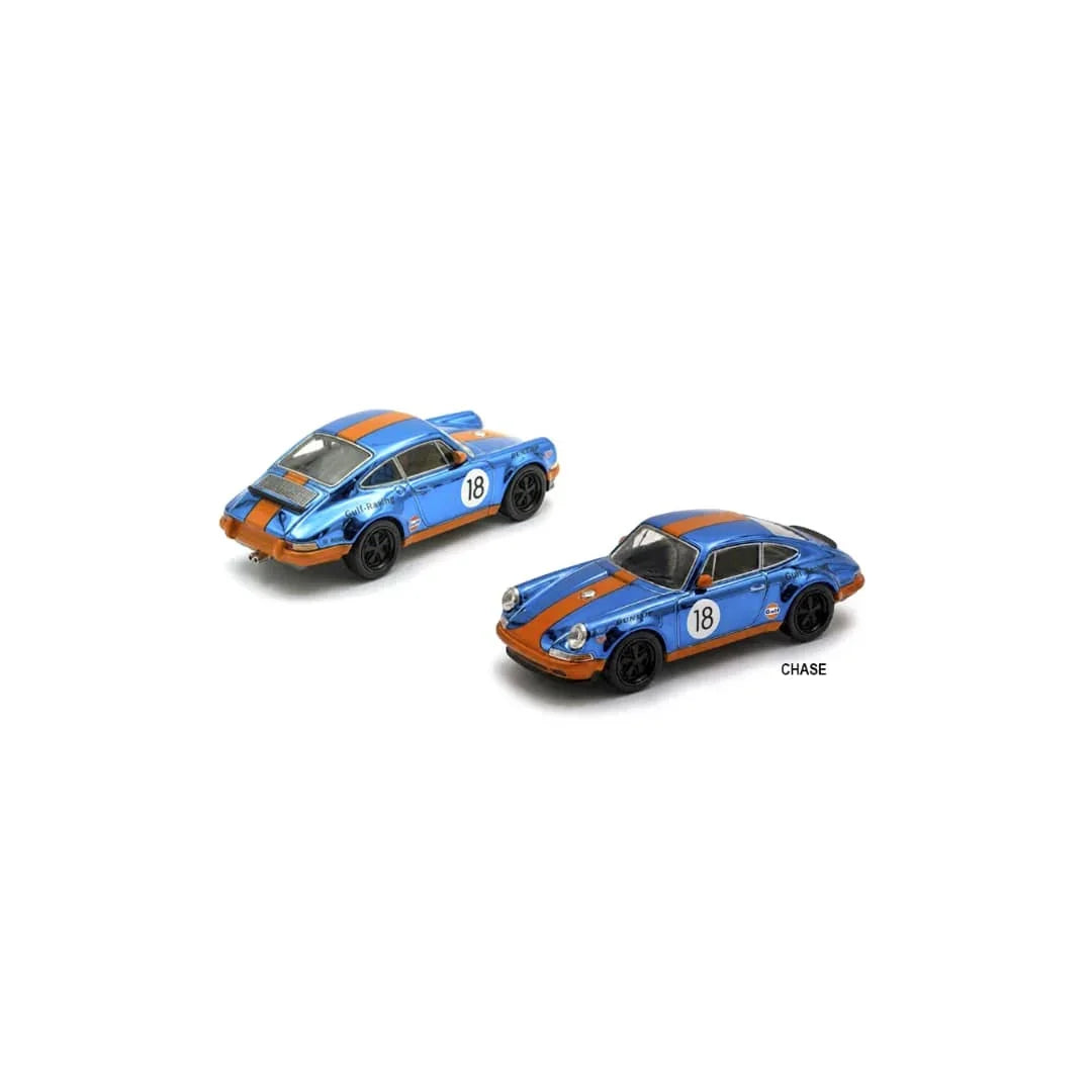 *PRE-ORDER* Singer 911 (964) Coupe Orange Blue Livery (Chance of Chase Car), 1:64 Scale