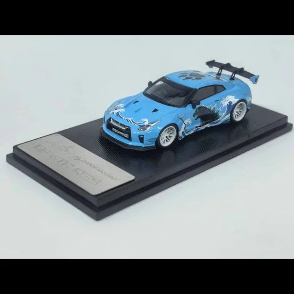 *PRE-ORDER* Nissan GT-R R35 Liberty Walk Performance 1.5 Blue Godzilla Livery, 1:64 Scale