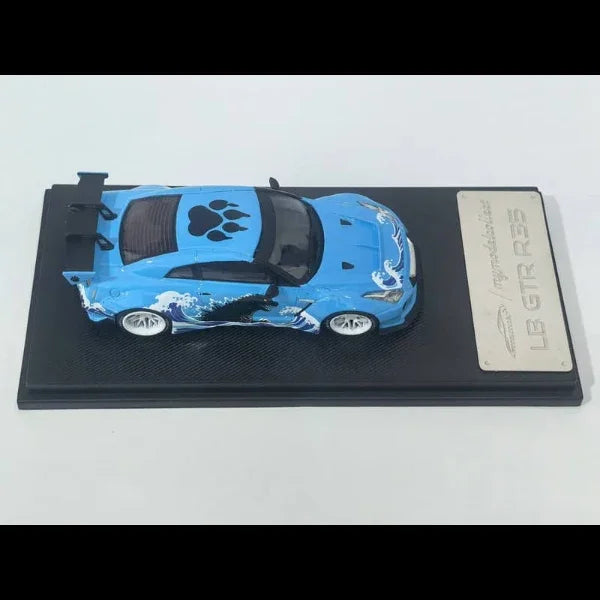 *PRE-ORDER* Nissan GT-R R35 Liberty Walk Performance 1.5 Blue Godzilla Livery, 1:64 Scale