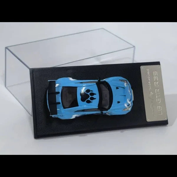 *PRE-ORDER* Nissan GT-R R35 Liberty Walk Performance 1.5 Blue Godzilla Livery, 1:64 Scale
