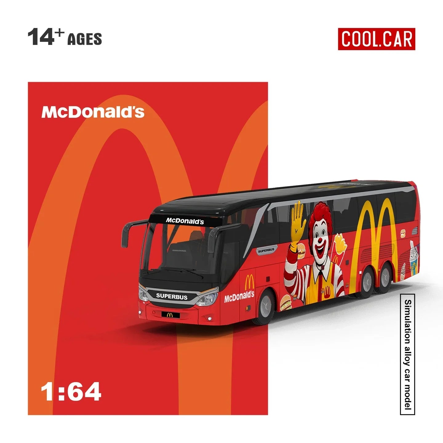 *PRE-ORDER* Setra Bus (Mc Donald's), 1:64 Scale (Red)
