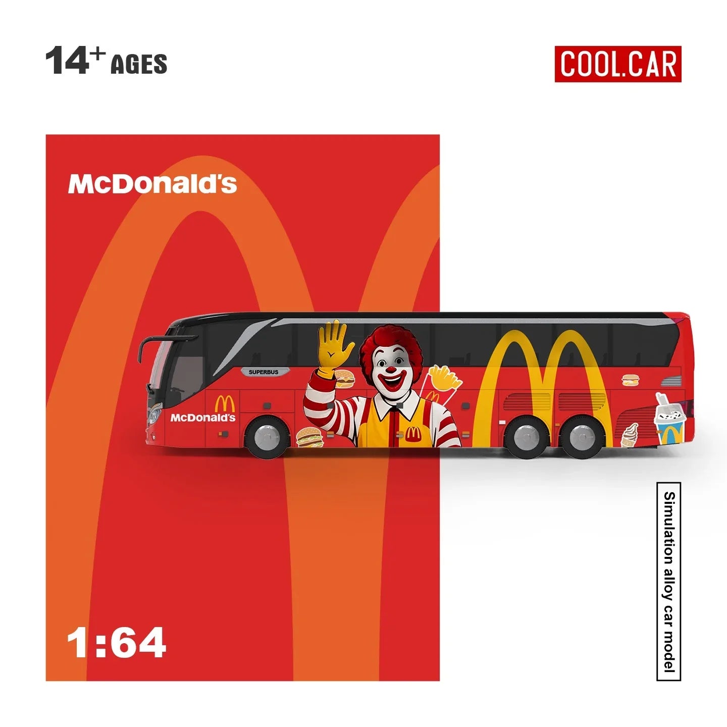 *PRE-ORDER* Setra Bus (Mc Donald's), 1:64 Scale (Red)
