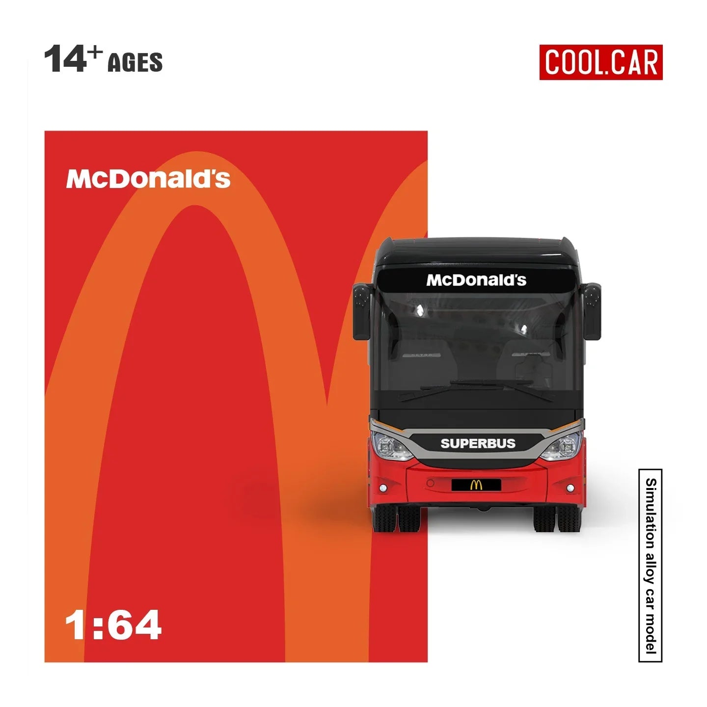 *PRE-ORDER* Setra Bus (Mc Donald's), 1:64 Scale (Red)