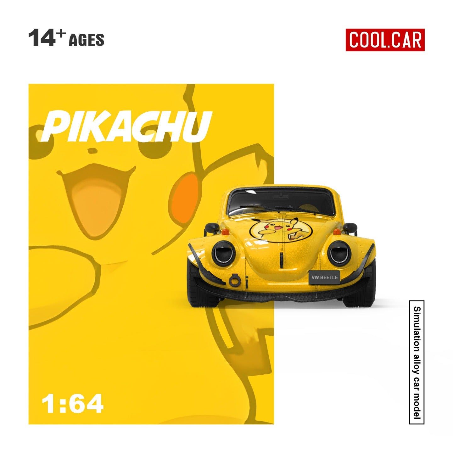 *PRE-ORDER* CC 1:64 Beetle Pikachu painted, 1:64 Scale