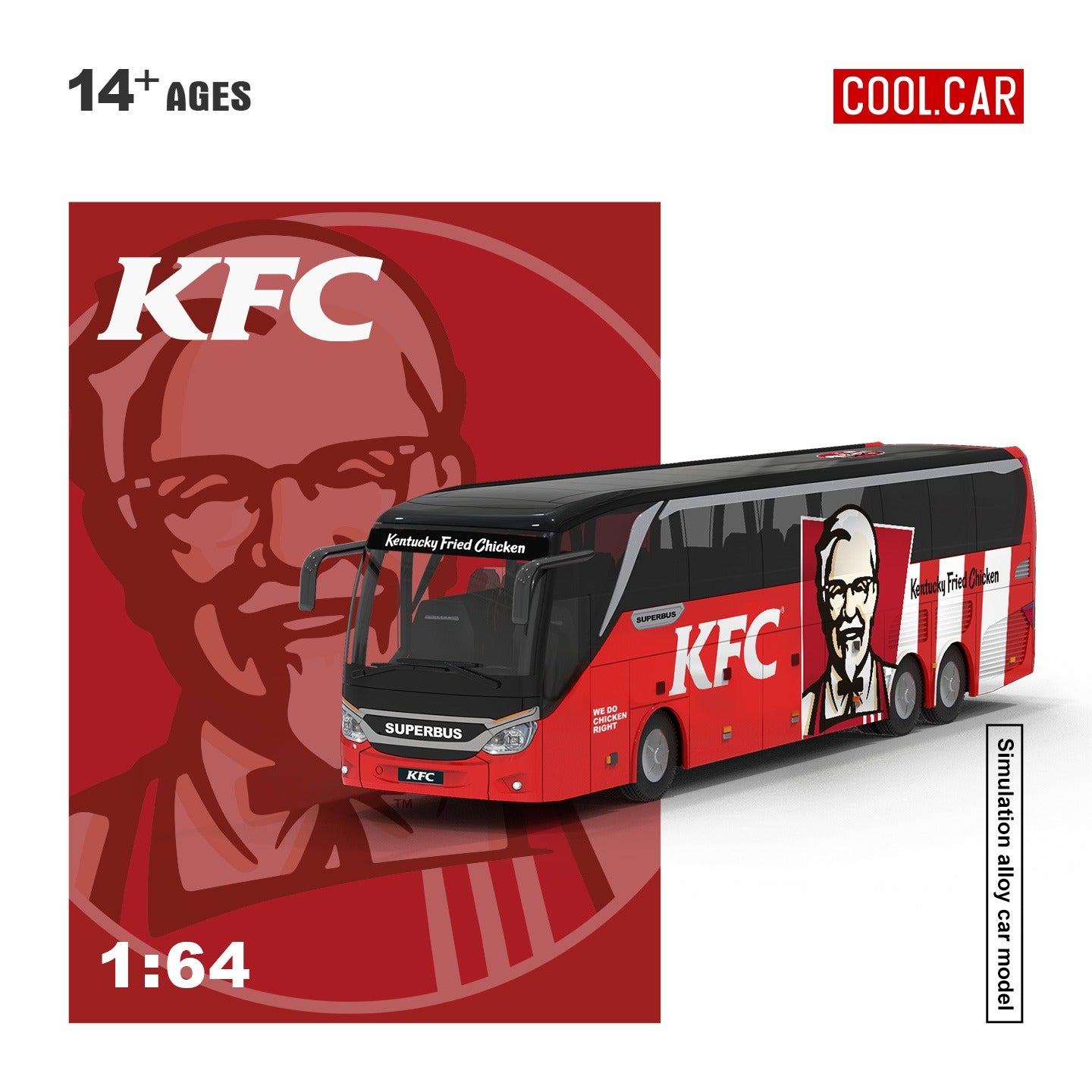 *PRE-ORDER* CC 1:64 Luxury Bus - Crazy Thursday (KFC Bus), 1:64 Scale
