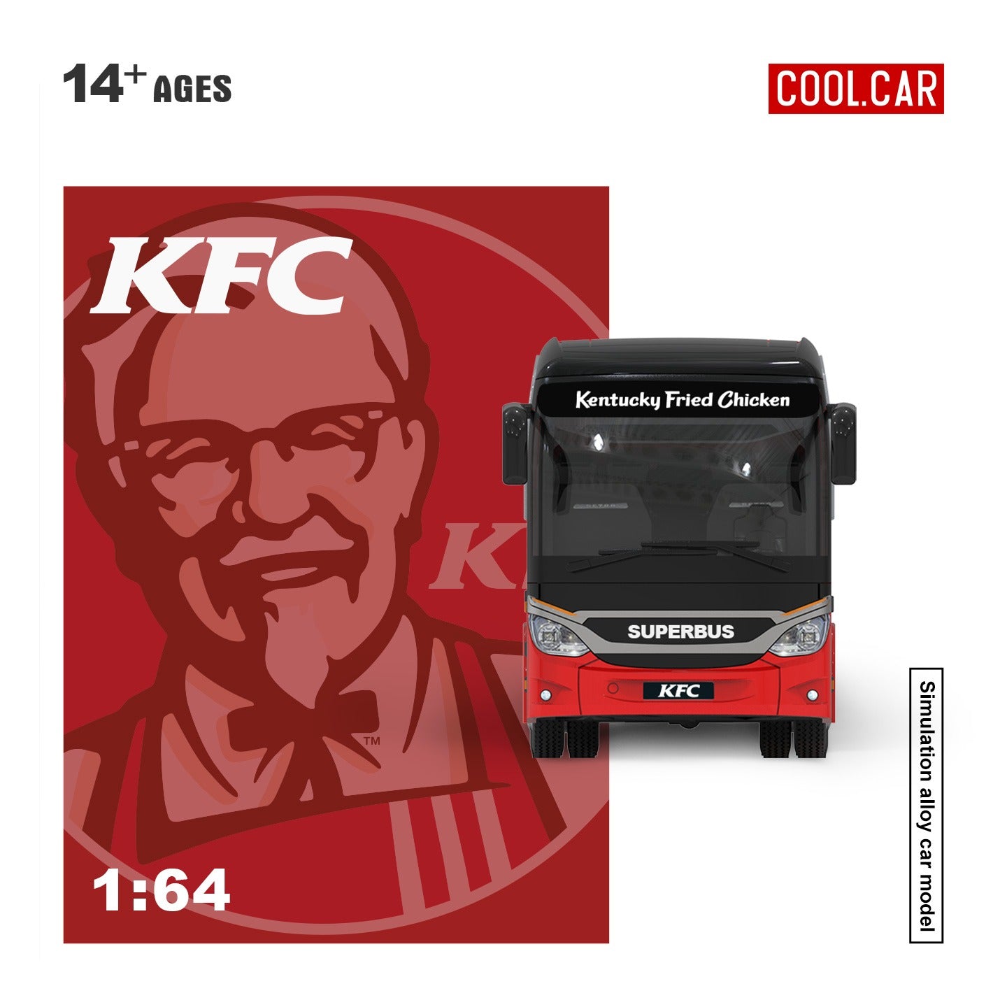 *PRE-ORDER* CC 1:64 Luxury Bus - Crazy Thursday (KFC Bus), 1:64 Scale