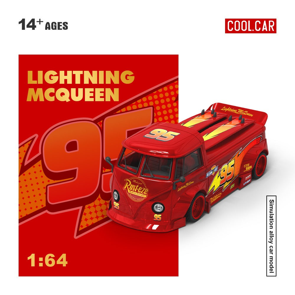 *PRE-ORDER* Volkswagen T1 pickup truck - Lightning McQueen, 1:64 Scale
