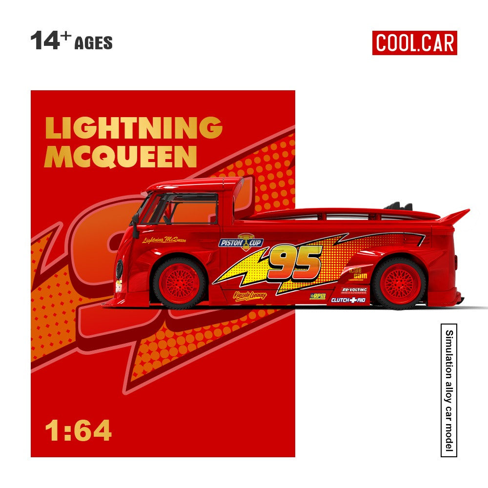 *PRE-ORDER* Volkswagen T1 pickup truck - Lightning McQueen, 1:64 Scale