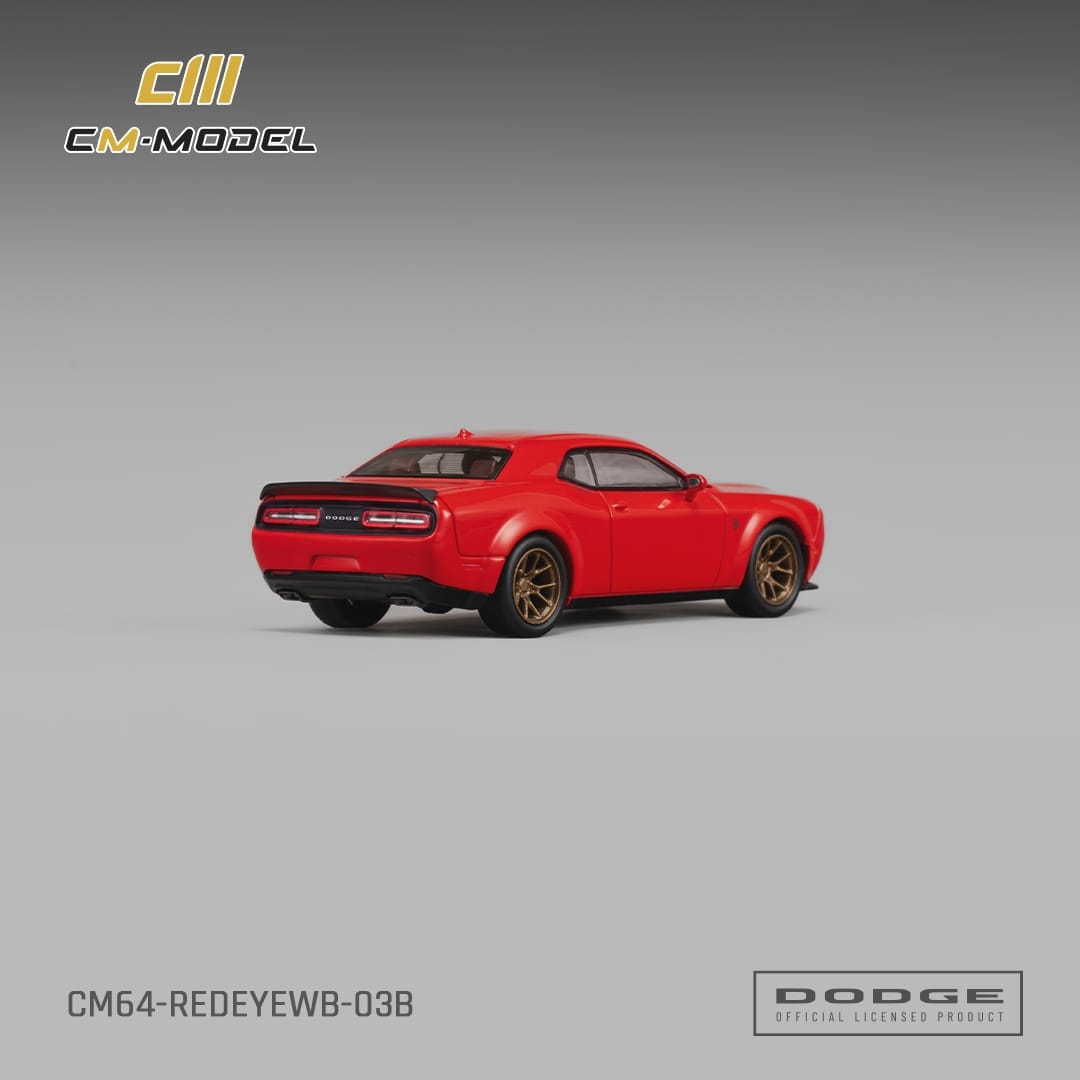*PRE-ORDER* Dodge Challenger SRT Hellcat Redeye Widebody Torred Clearcoat, 1:64 Scale