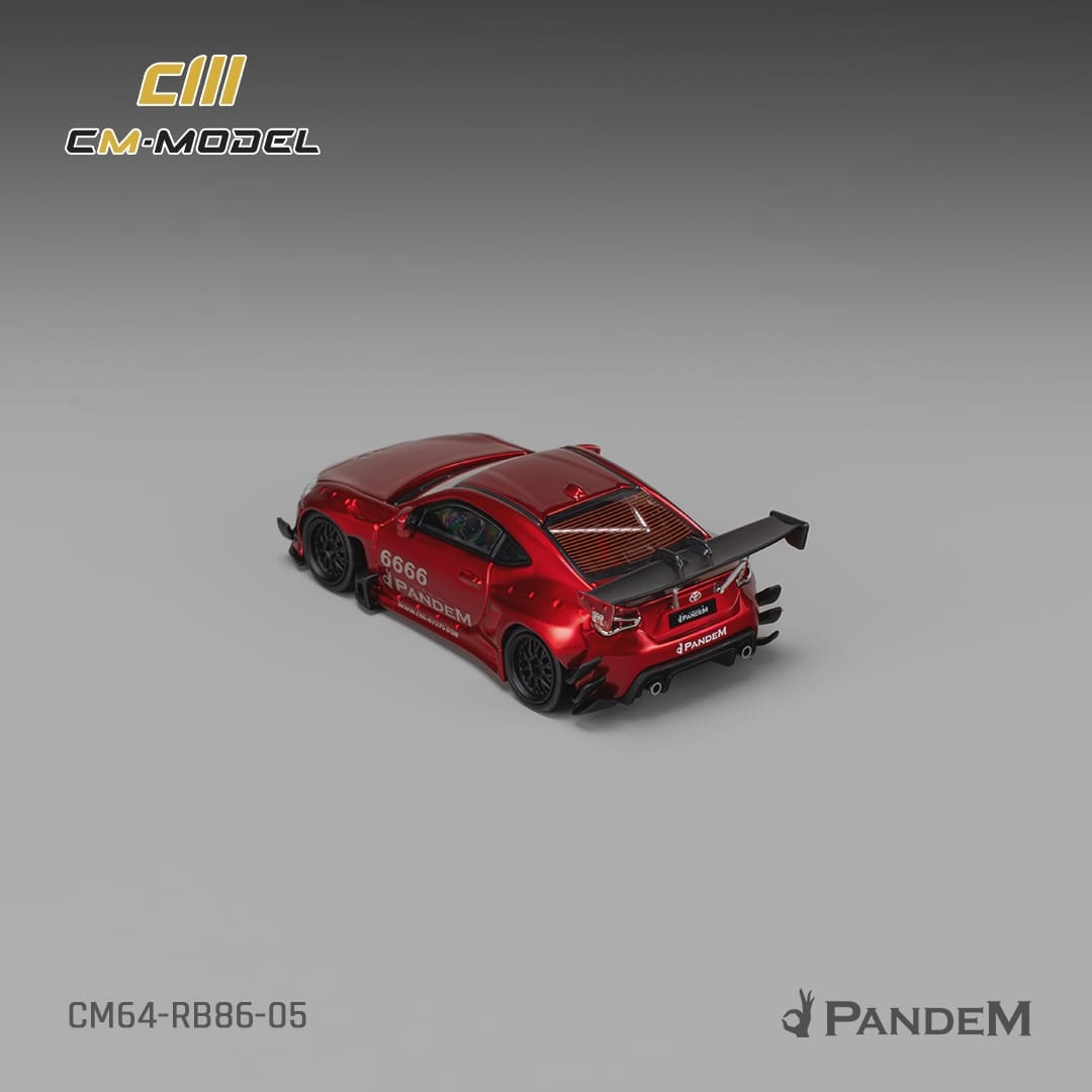 *PRE-ORDER* Toyota GT86 Pandem Widebody V3.5, 1:64 Scale (Metallic Red)