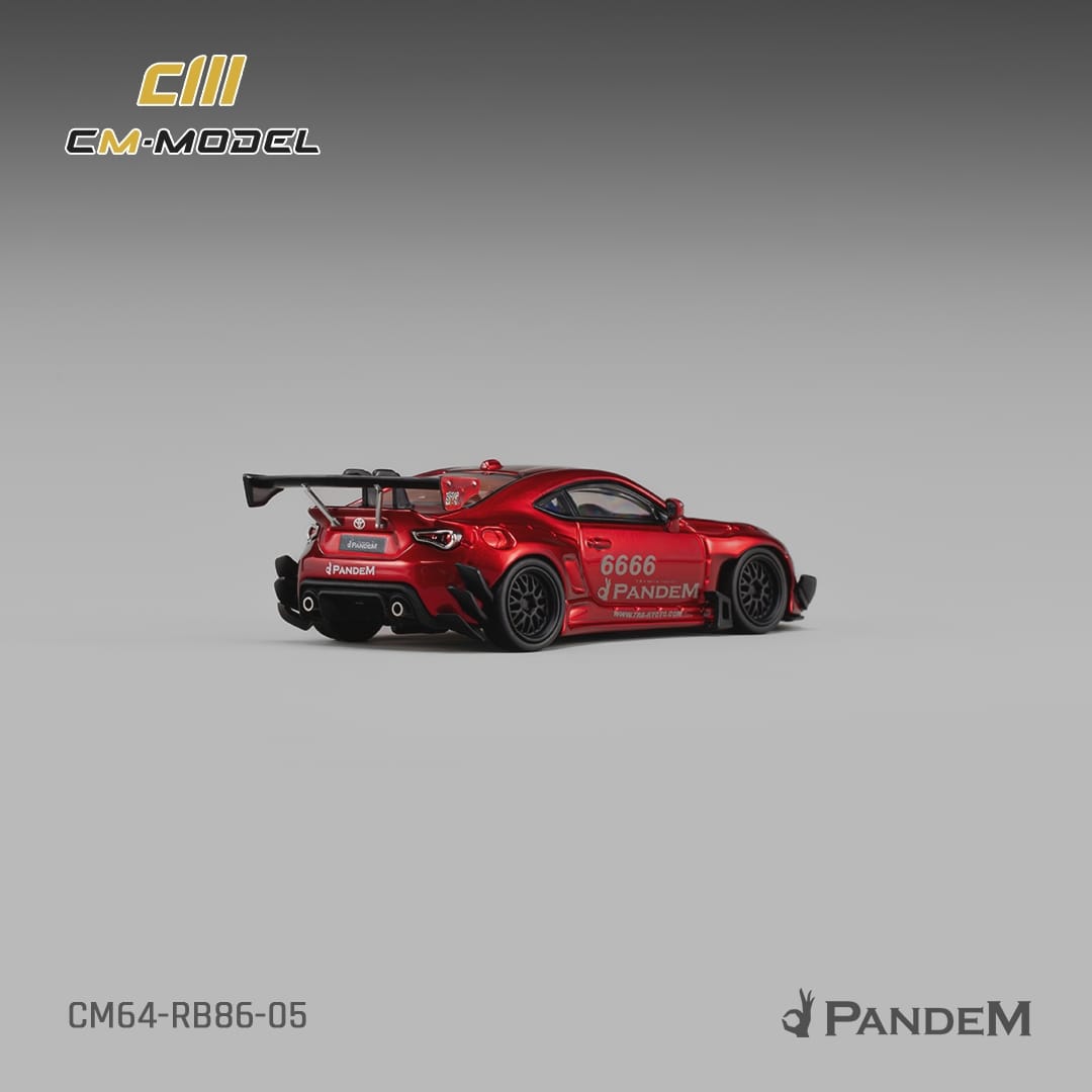 *PRE-ORDER* Toyota GT86 Pandem Widebody V3.5, 1:64 Scale (Metallic Red)