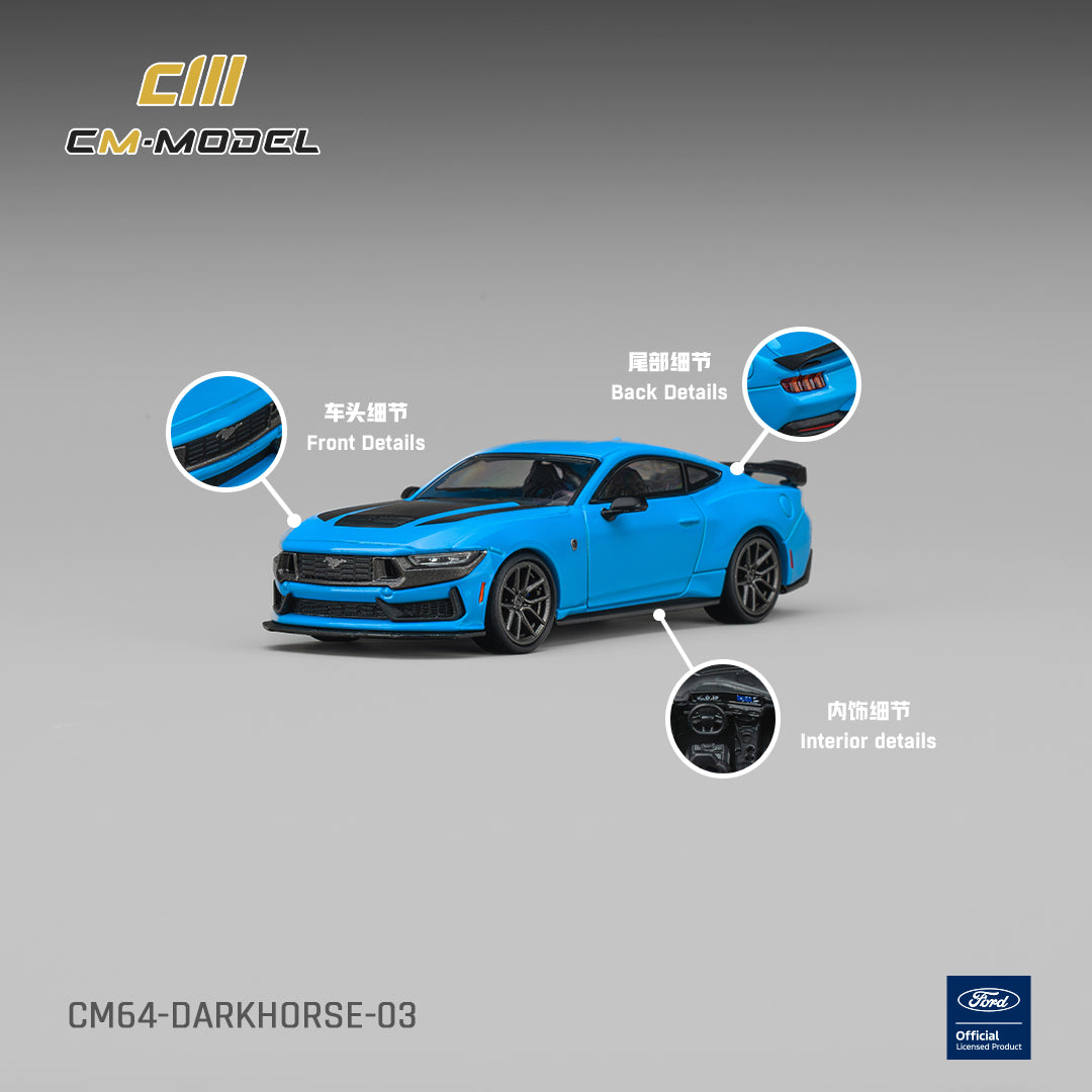 *PRE-ORDER* Ford Darkhorse Grabber Blue with Black Roof Stripes, 1:64 Scale