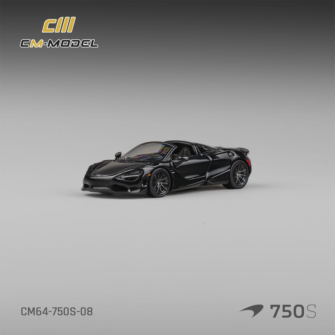*PRE-ORDER* McLaren 750S Spider Onyx, 1:64 Scale (Black)