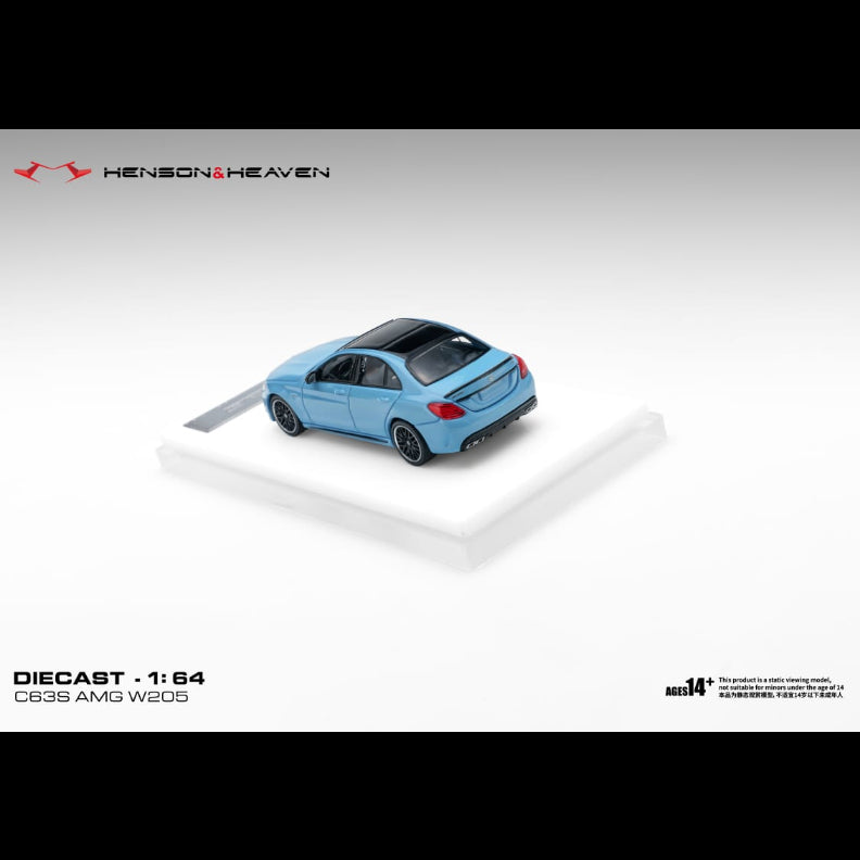 *PRE-ORDER* Mercedes Benz C63 Coupe AMG W205, 1:64 Scale (China Blue)