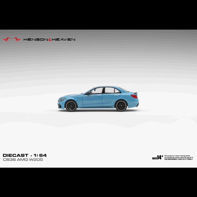 *PRE-ORDER* Mercedes Benz C63 Coupe AMG W205, 1:64 Scale (China Blue)