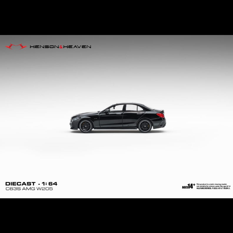 *PRE-ORDER* Mercedes Benz C63 Coupe AMG W205, 1:64 Scale (Gloss Black)