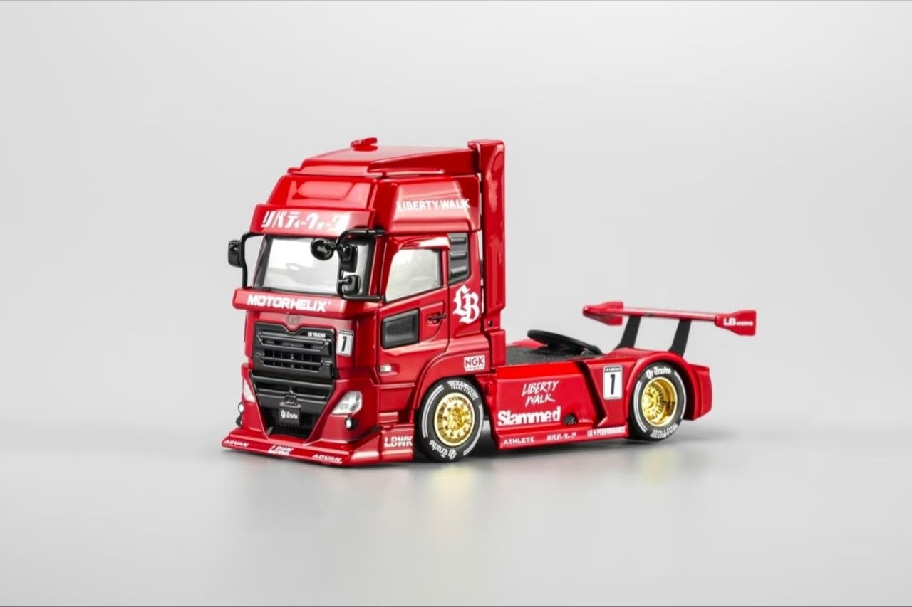 *HKTCS 2026* LB Trucks UD Quon Head with Hong Kong City Themed Accessories (Red livery) Limited to 299pcs, 1:64 Scale
