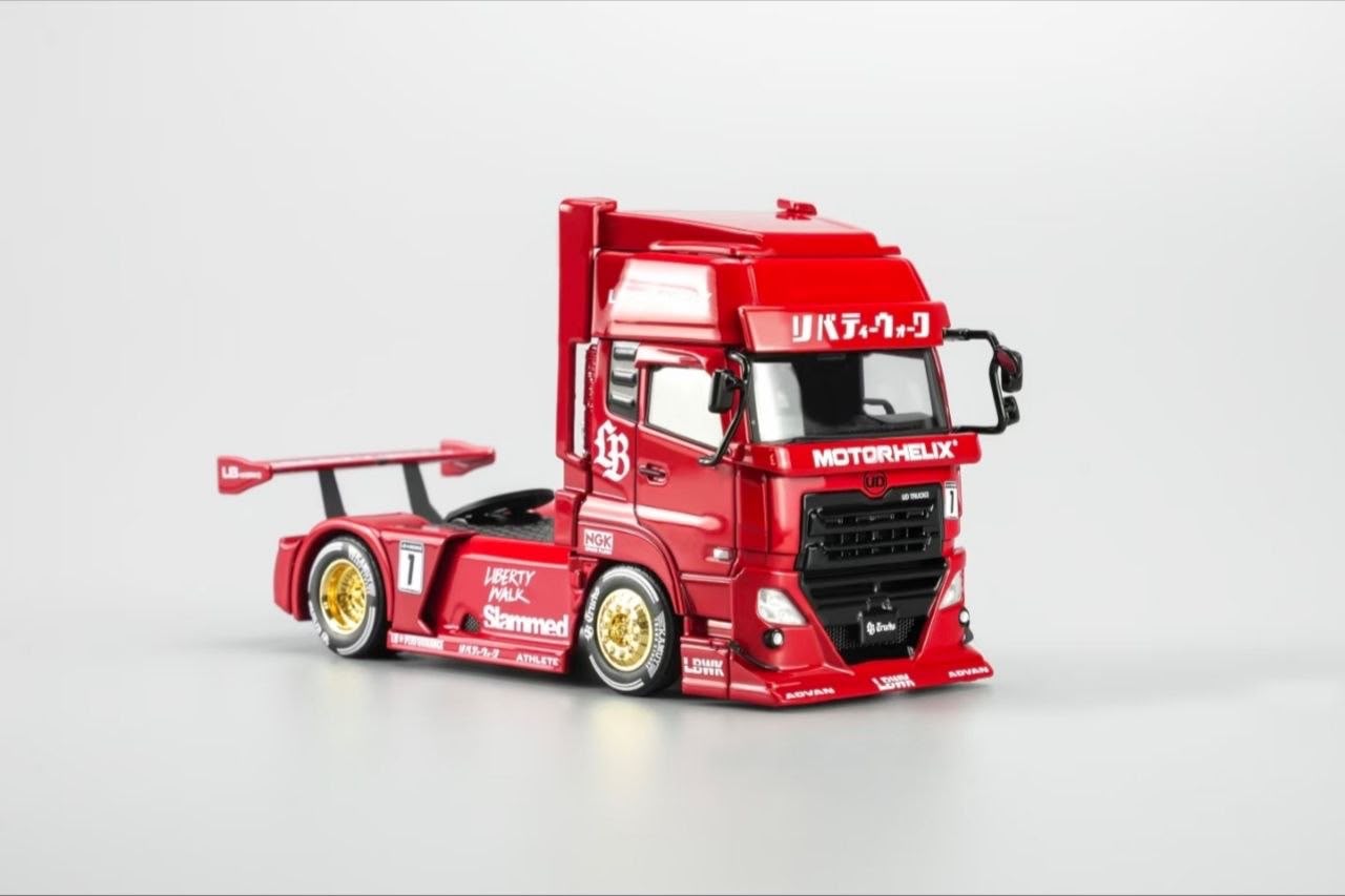 *HKTCS 2026* LB Trucks UD Quon Head with Hong Kong City Themed Accessories (Red livery) Limited to 299pcs, 1:64 Scale