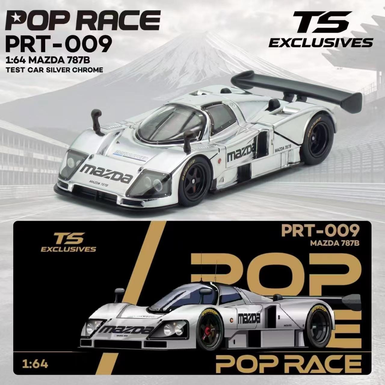 *PRE-ORDER* Mazda 787B - Chrome Silver Test (Chance of Chase Car), 1:64 Scale
