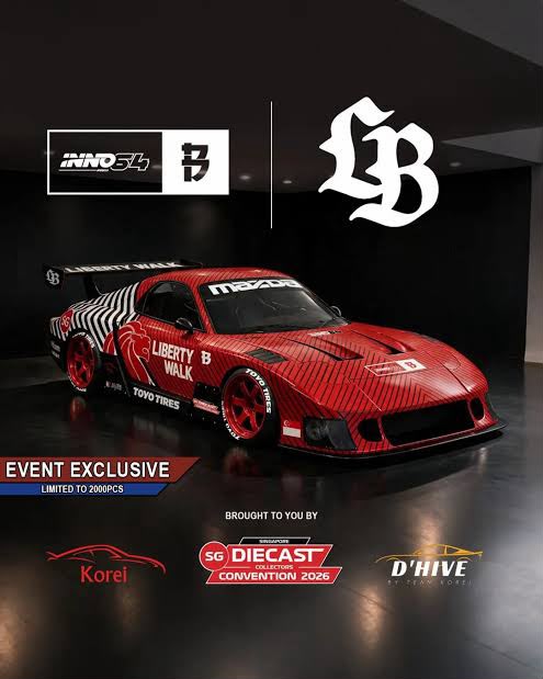 *SGDE 2026* Mazda LB-Super Silhouette RX7 (FD3S) Red | Chance of Chase | 2026 Singapore Diecast Collectors Convention, 1:64 Scale