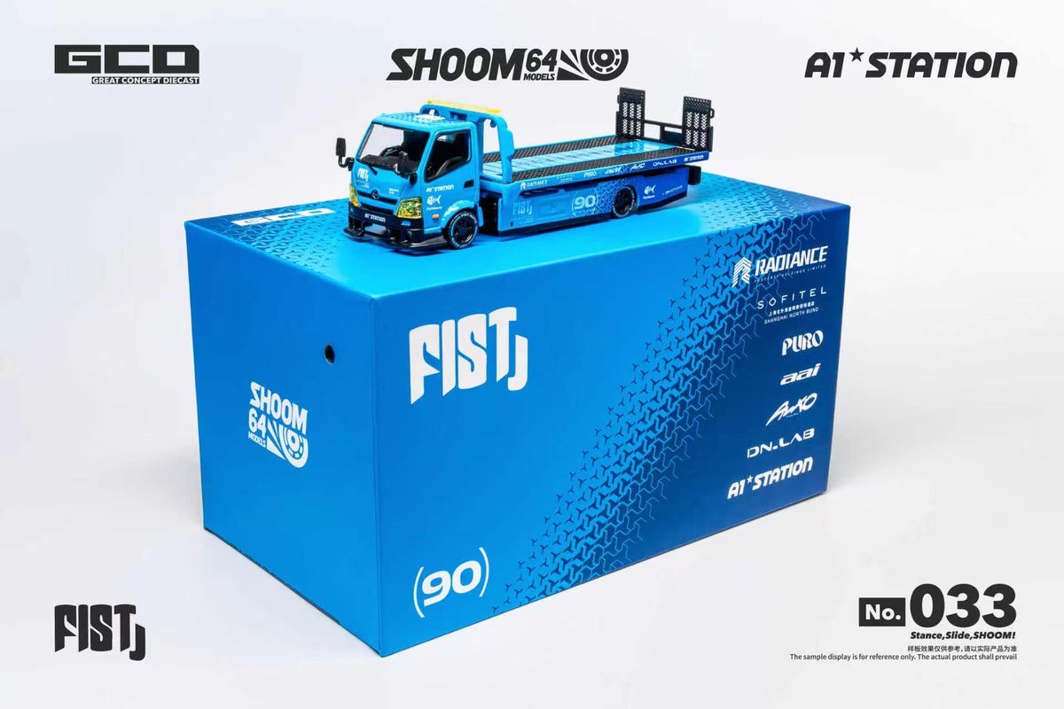 *PRE-ORDER* FIST Team Hino 300 Custom Drop-Bed Car Carrier (LHD), 1:64 Scale