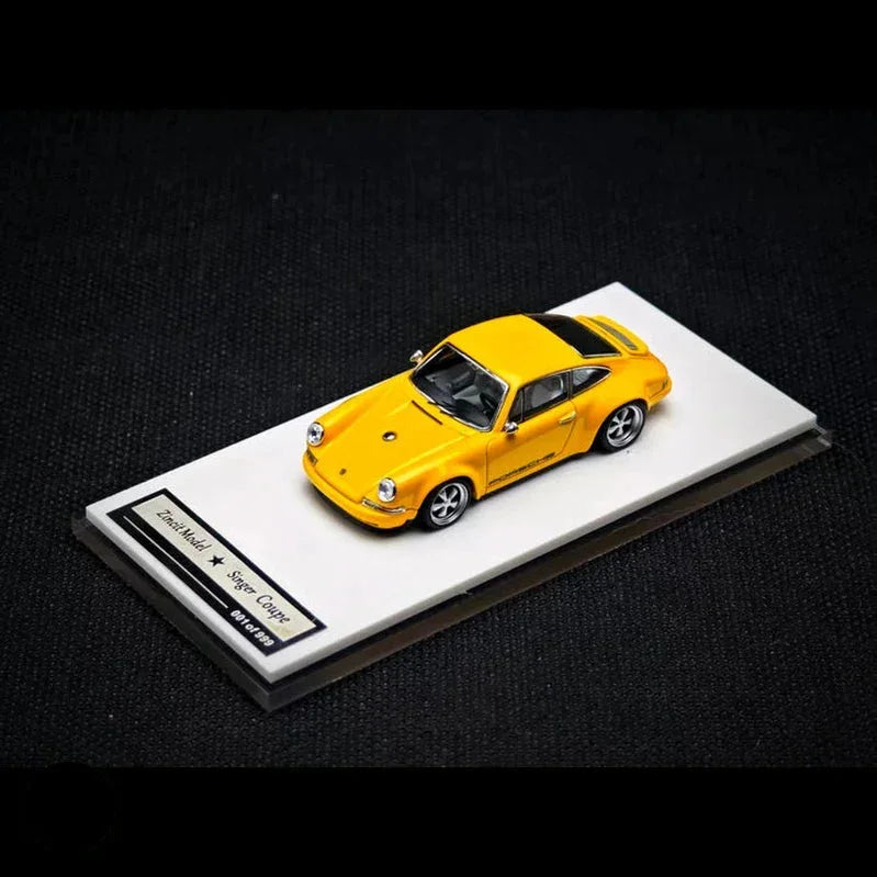Premium scale diecast model car – Porsche 911 Carrera RS 2.7 (1973) (Ducktail Version) Limited to 999, 1:64 Scale (Yellow) Collectible