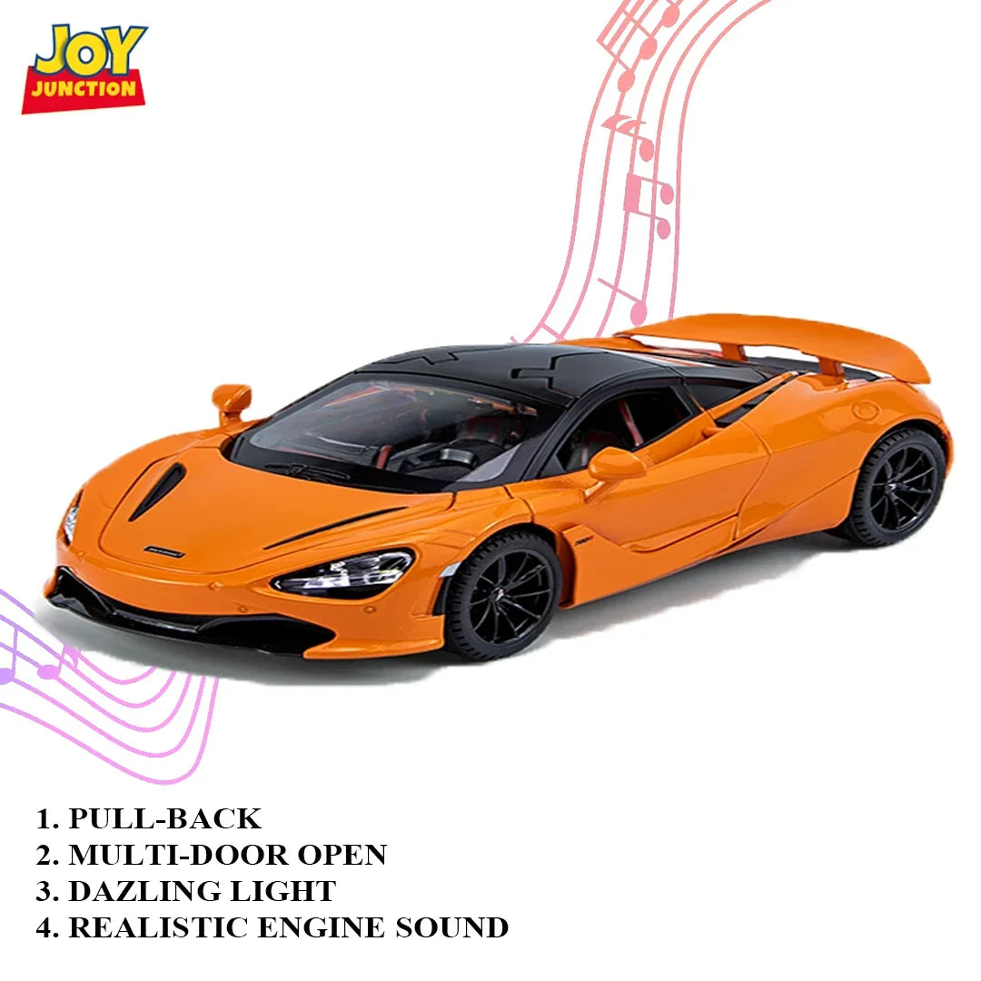 McLaren 720S - Light, Sound with Openable Doors, 1:24 Scale (Orange)