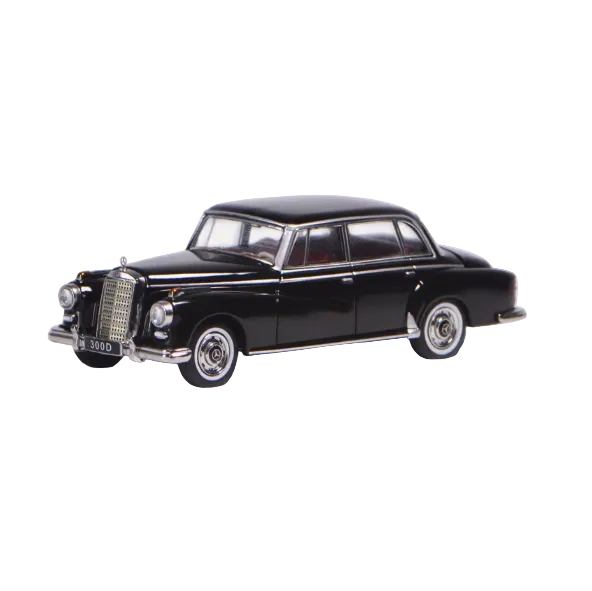 Premium scale diecast model car – Mercedes-Benz 300D 1959, 1:64 Scale (Black) Collectible
