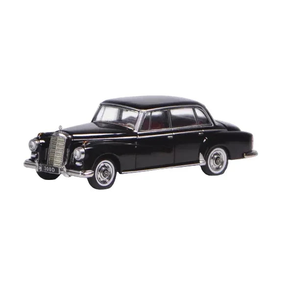 Premium scale diecast model car – Mercedes-Benz 300D 1959, 1:64 Scale (Black) Collectible