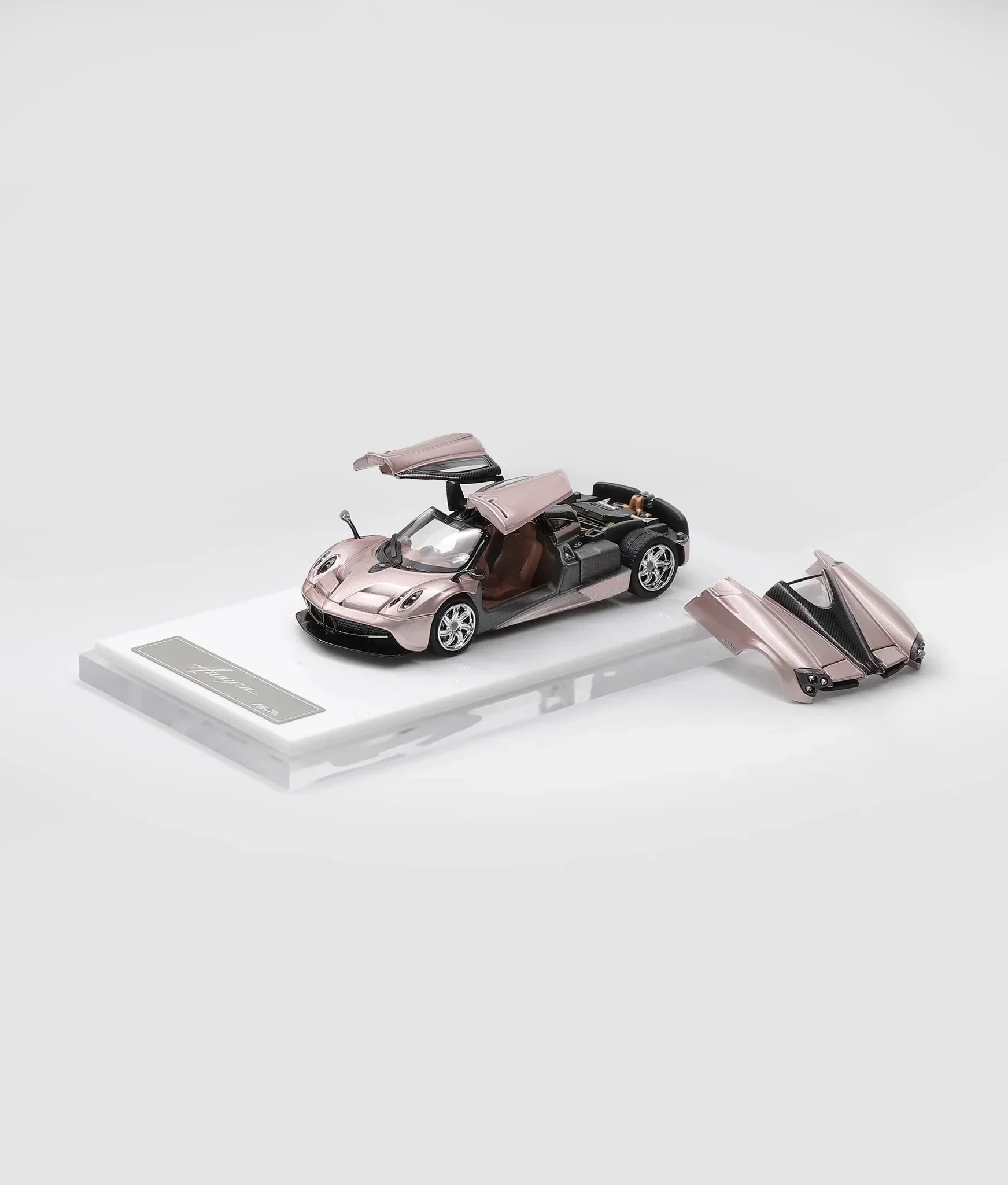 Premium scale diecast model car – Pagani Huayra Coupe, 1:64 Scale (Rose Gold) Collectible