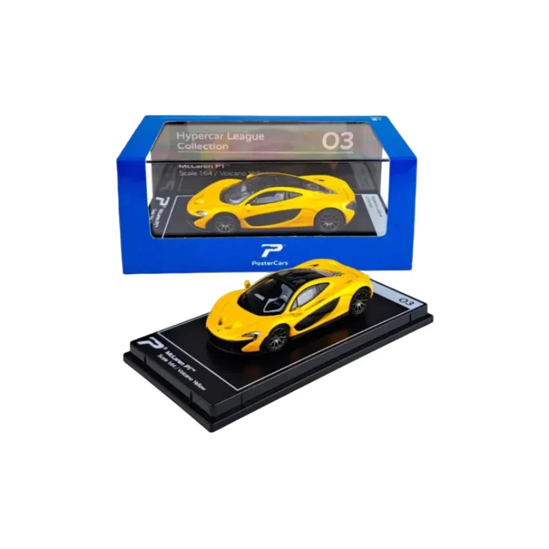 Premium scale diecast model car – McLaren P1, 1:64 Scale (Yellow) Collectible