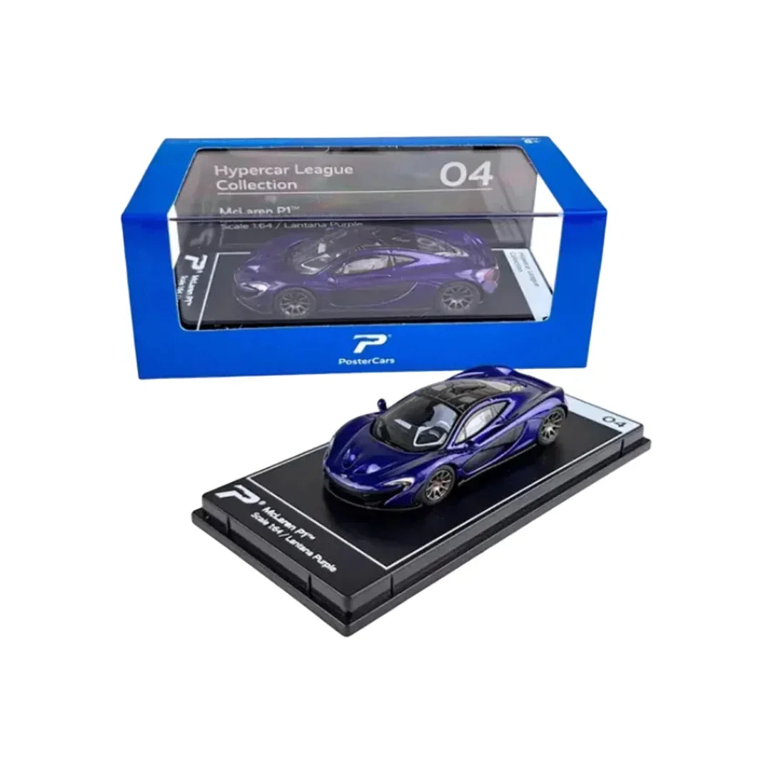 Premium scale diecast model car – McLaren P1, 1:64 Scale (Purple) Collectible