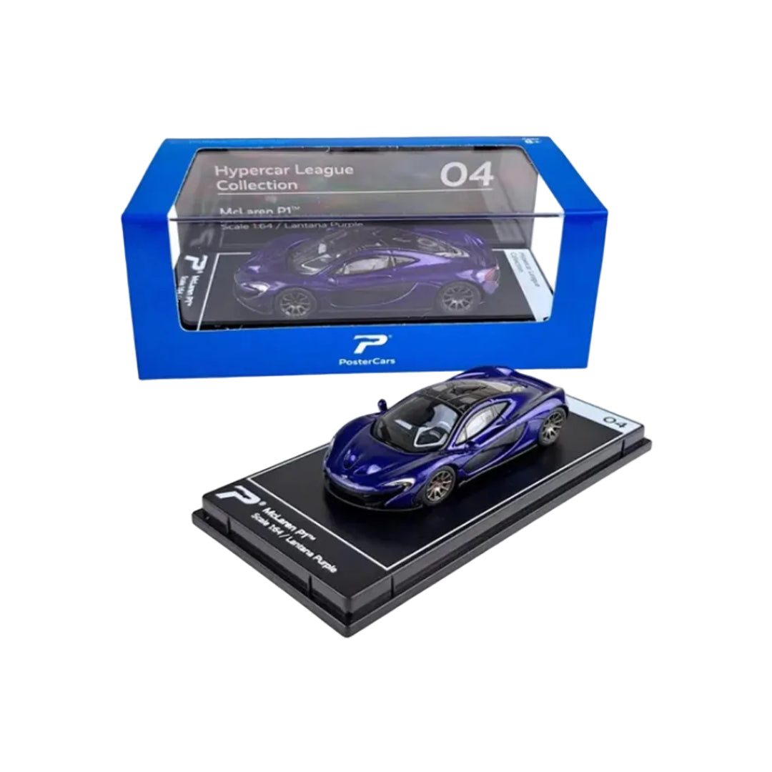 Premium scale diecast model car – McLaren P1, 1:64 Scale (Purple) Collectible