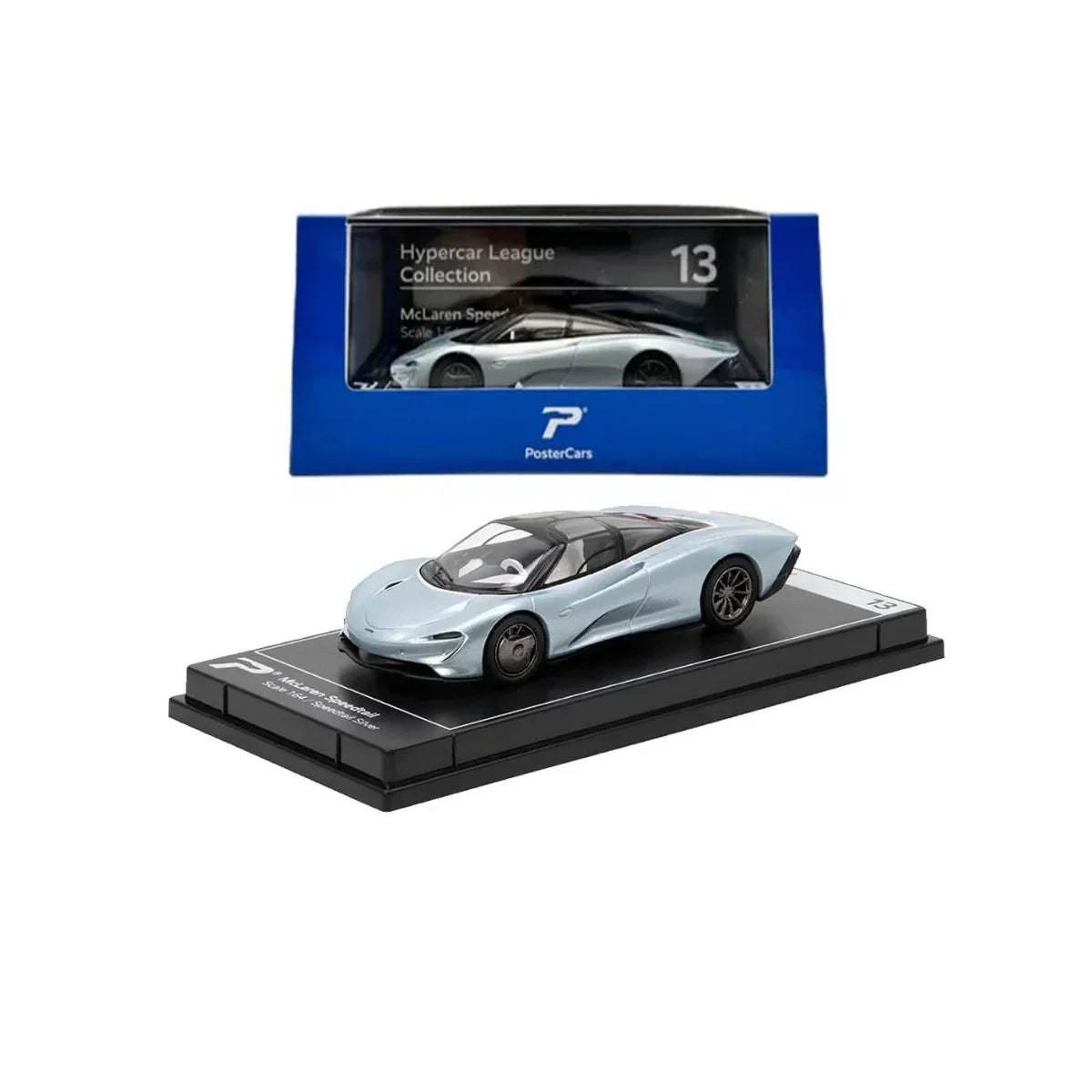 Premium scale diecast model car – McLaren Speedtail, 1:64 Scale (Silver) Collectible