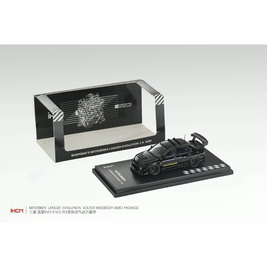 *Pre-Orders* Mitsubishi Licensed Products - Lancer GSR Evolution EVO IX, 1:64 Scale (Black)