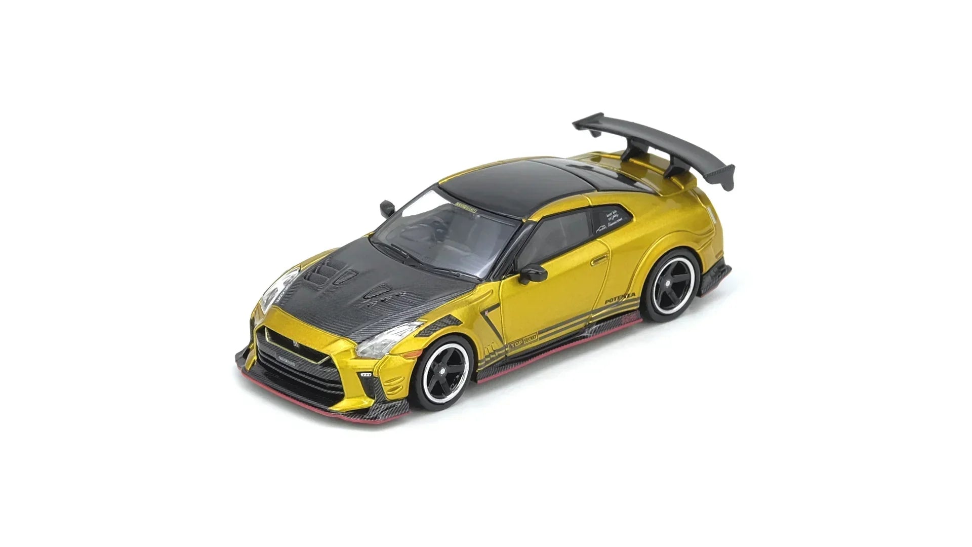 Premium scale diecast model car – GT-R R35 Top Secret Hong Kong Vintage Diecast Expo 2025 Event Edition, 1:64 Scale (Mustard Gold) Collectible