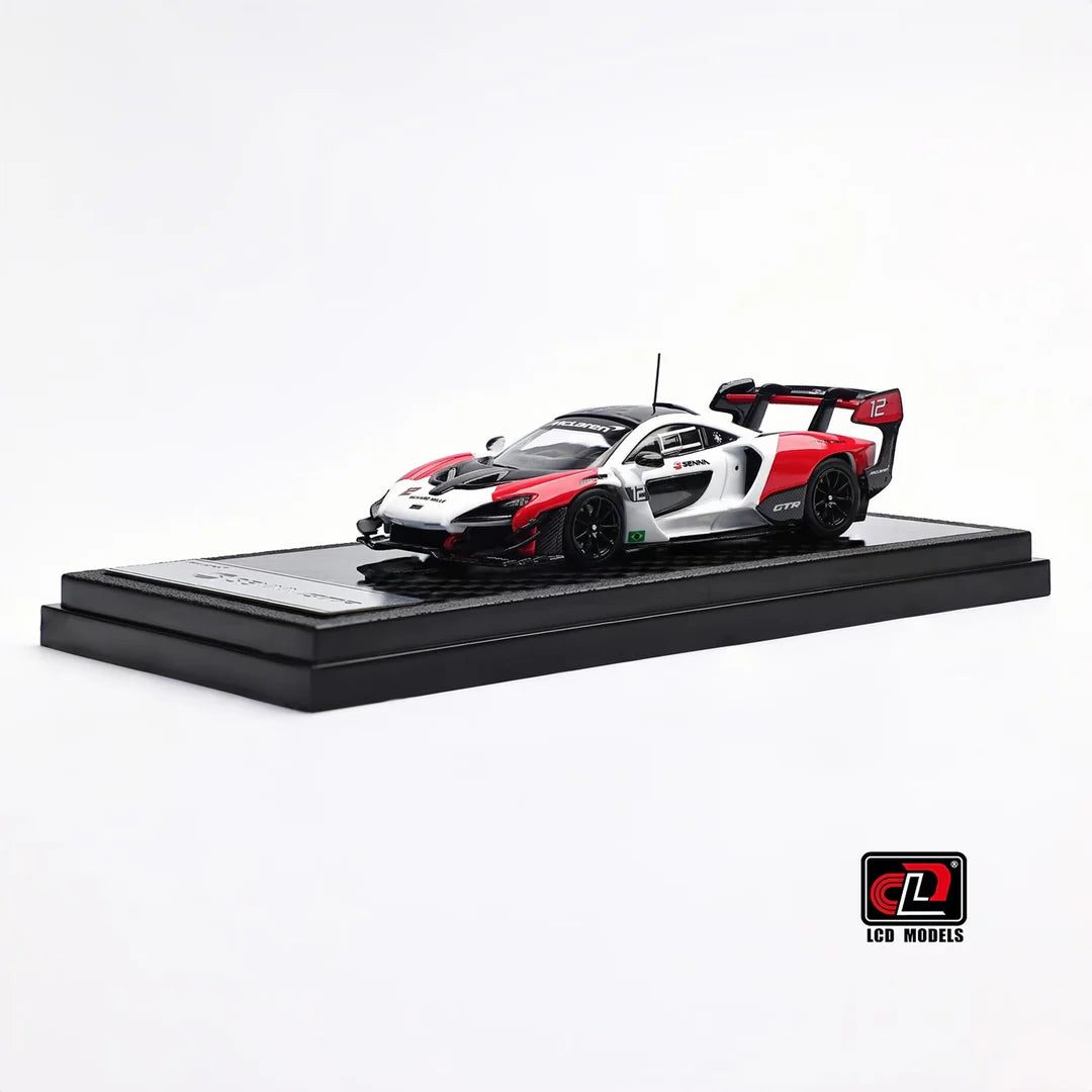 Premium scale diecast model car – McLaren Senna GTR, 1:64 Scale (Red & white) Collectible