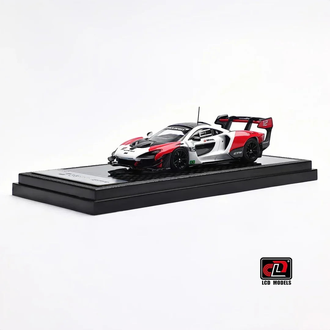 Premium scale diecast model car – McLaren Senna GTR, 1:64 Scale (Red & white) Collectible