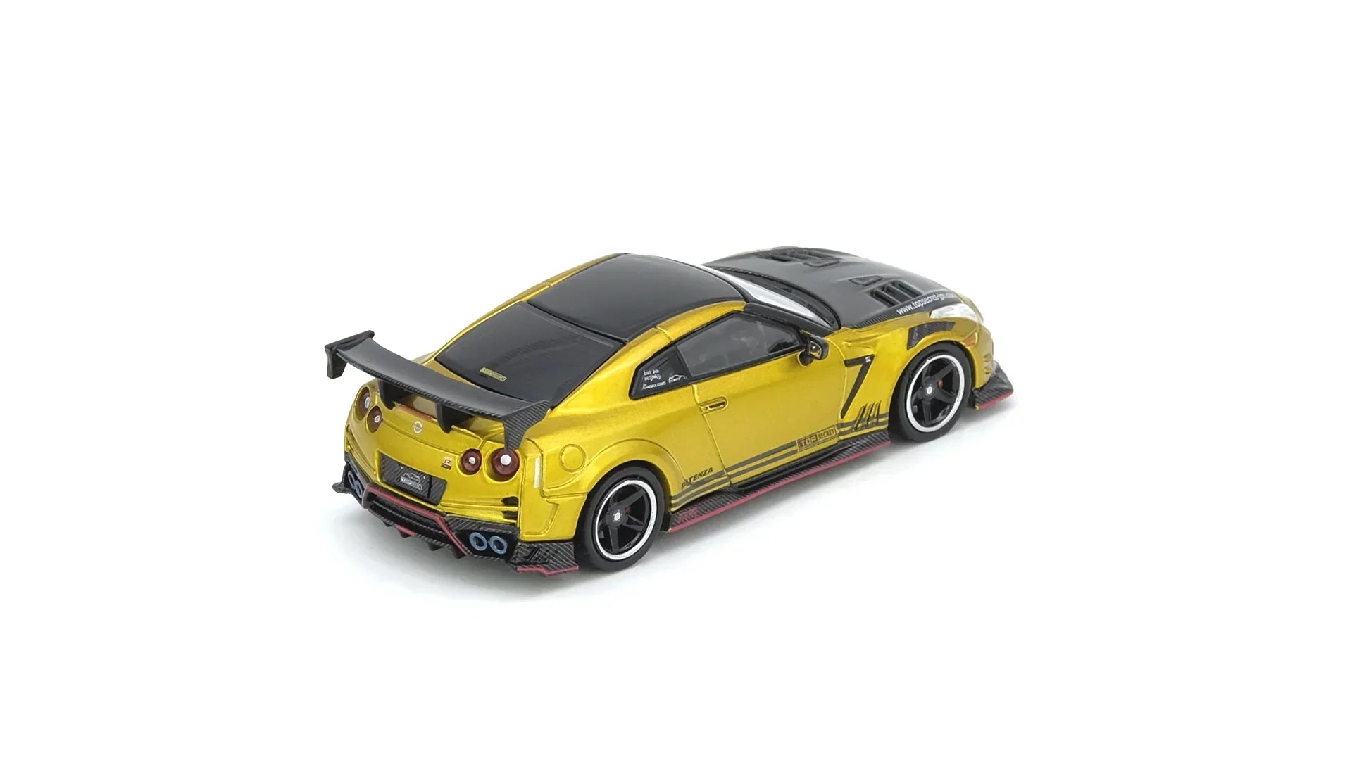 Premium scale diecast model car – GT-R R35 Top Secret Hong Kong Vintage Diecast Expo 2025 Event Edition, 1:64 Scale (Mustard Gold) Collectible