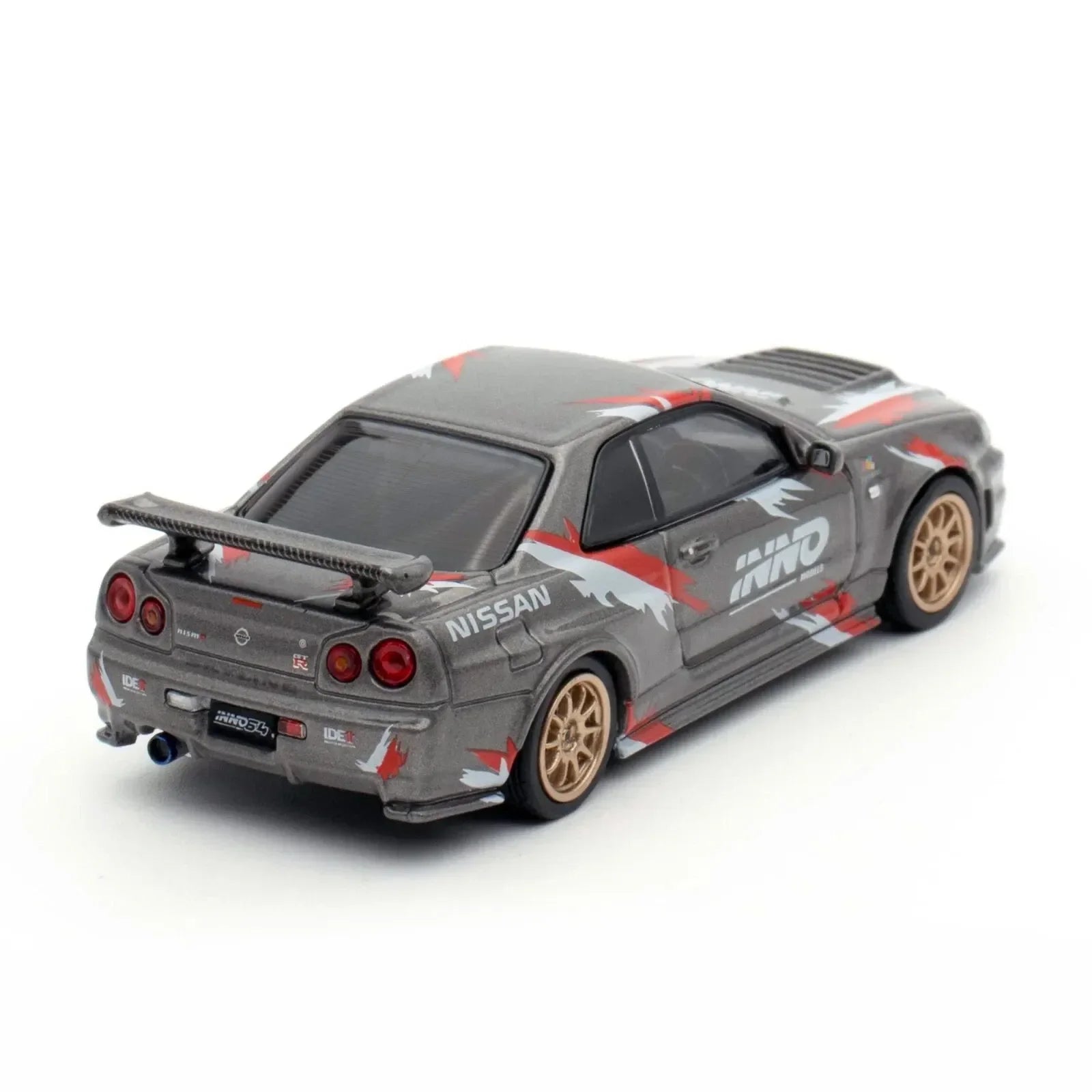 Premium scale diecast model car – Nissan Skyline GT-R (R34) Z-Tune Indonesia Diecast Expo Exclusive Edition, 1:64 Scale (Grey) Collectible