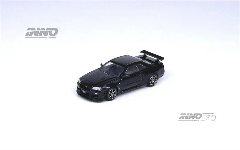 Premium scale diecast model car – *PRE-ORDER* Nissan Skyline GT-R (R34) V-Spec II,1:64 Scale (Black) Collectible