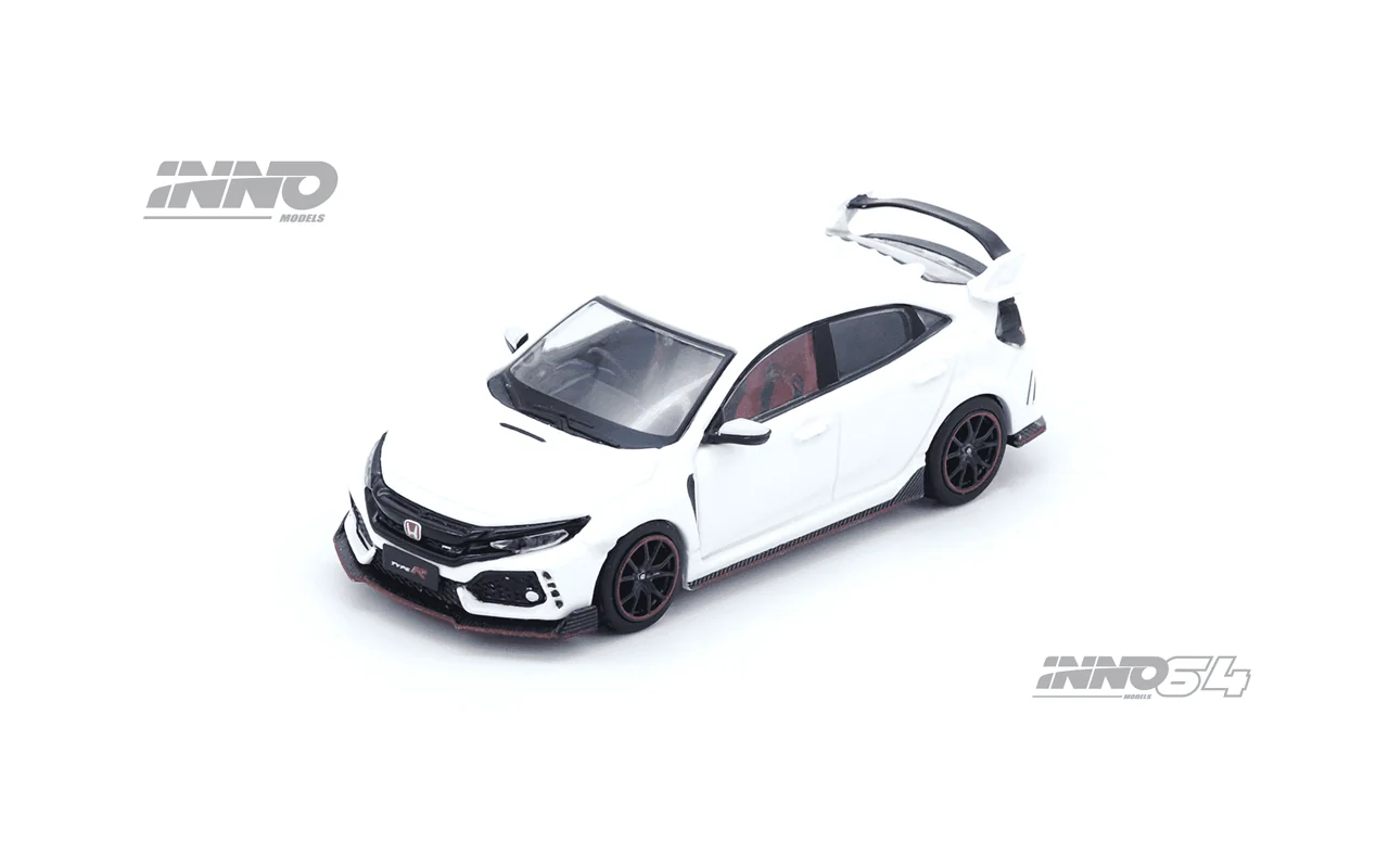 Premium scale diecast model car – Honda Civic TYPE-R (FK8), 1:64 Scale (White) Collectible