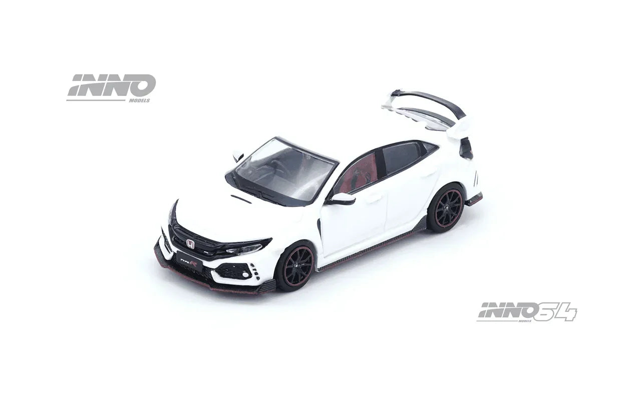 Premium scale diecast model car – Honda Civic TYPE-R (FK8), 1:64 Scale (White) Collectible